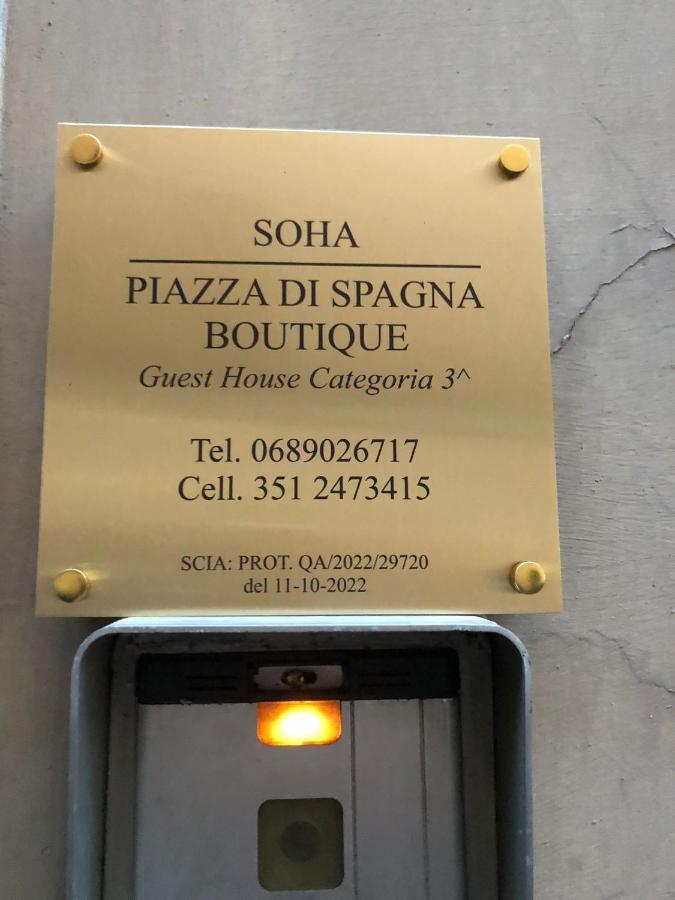 Soha Piazza Di Spagna Boutique Rom Eksteriør billede